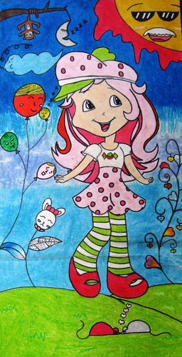 儿童画小巨人大快乐_六一儿童网