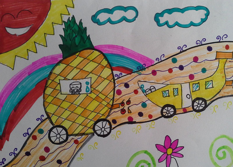 我们的水果车儿童画_六一儿童网_(pad版)