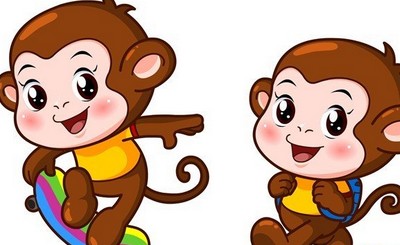 小猴子说 ;" 你怎么不学着讲规矩呢 ?" 学规矩 ,好麻烦 ,高清图片