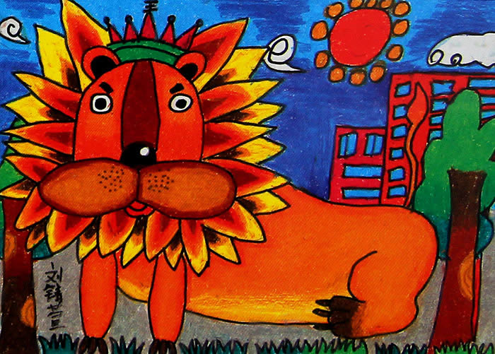 儿童画狮子王(3)