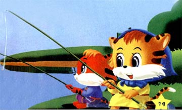 小猫钓鱼_六一儿童网