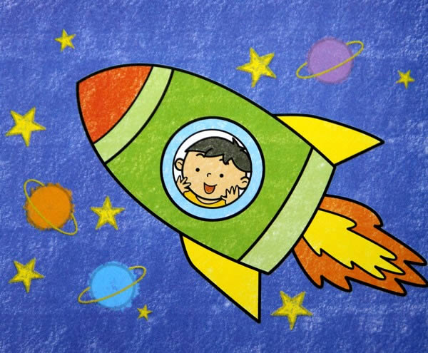宇宙,星空 儿童画宇宙飞船_六一儿童网 美术范画:太空宇宙
