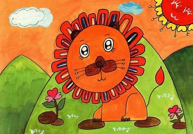狮子的各种发型儿童画,狮子的发型儿童画,狮子的各种发型简笔画_大山谷图库