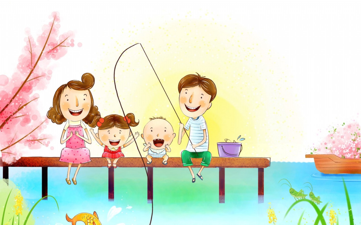 幸福一家人动画片图片